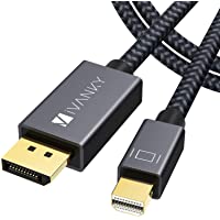 IVANKY Cable Mini DisplayPort a DisplayPort 1.2- Nylon 2M Mini DP to DP Cable 4K@60Hz- Compatible con MacBook Pro (2010…